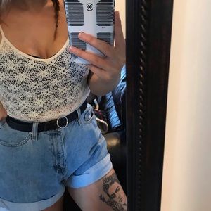 American Eagle see through crop tank top